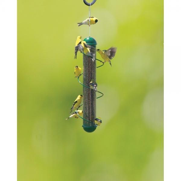 17 in. Green Spiral Finch Tube Feeder