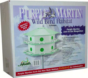 Heath Deluxe Aluminum Purple Martin House - 12 Room 