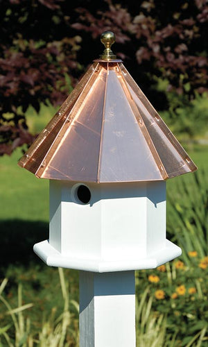 Heartwood Avian Meadows Bird  House, Bright Copper Roof